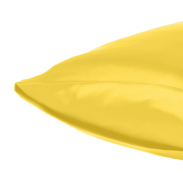 Lemon Dreamy Set of 2 Silky Satin Standard Pillowcases