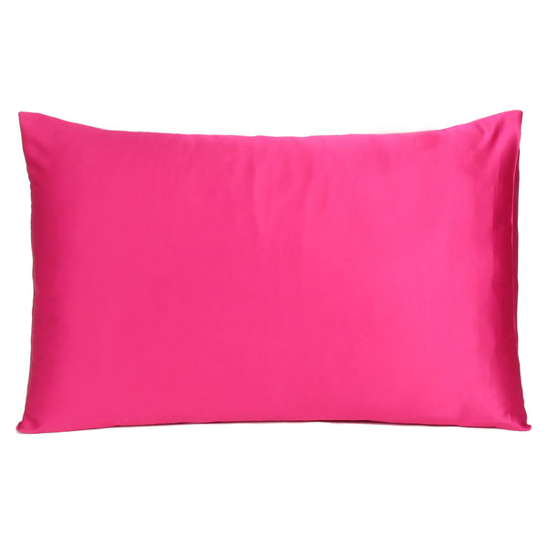 Fuchsia Dreamy Set of 2 Silky Satin Standard Pillowcases