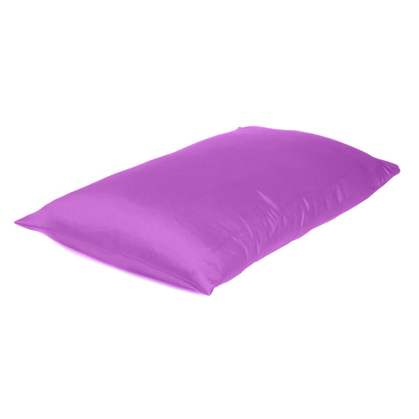 Purple Merlot Dreamy Set of 2 Silky Satin Standard Pillowcases