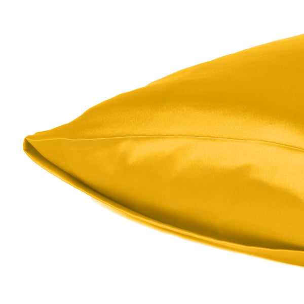 Goldenrod Dreamy Set of 2 Silky Satin Standard Pillowcases