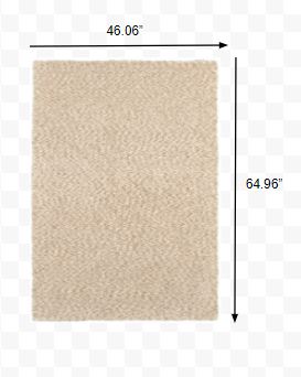 3’ x 5’ Modern Soft Tan Indoor Area Rug