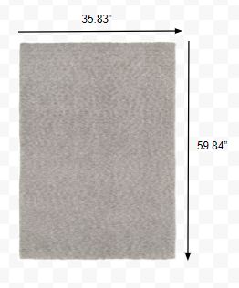 3’ x 5’ Modern Shaggy Soft Gray Indoor Area Rug