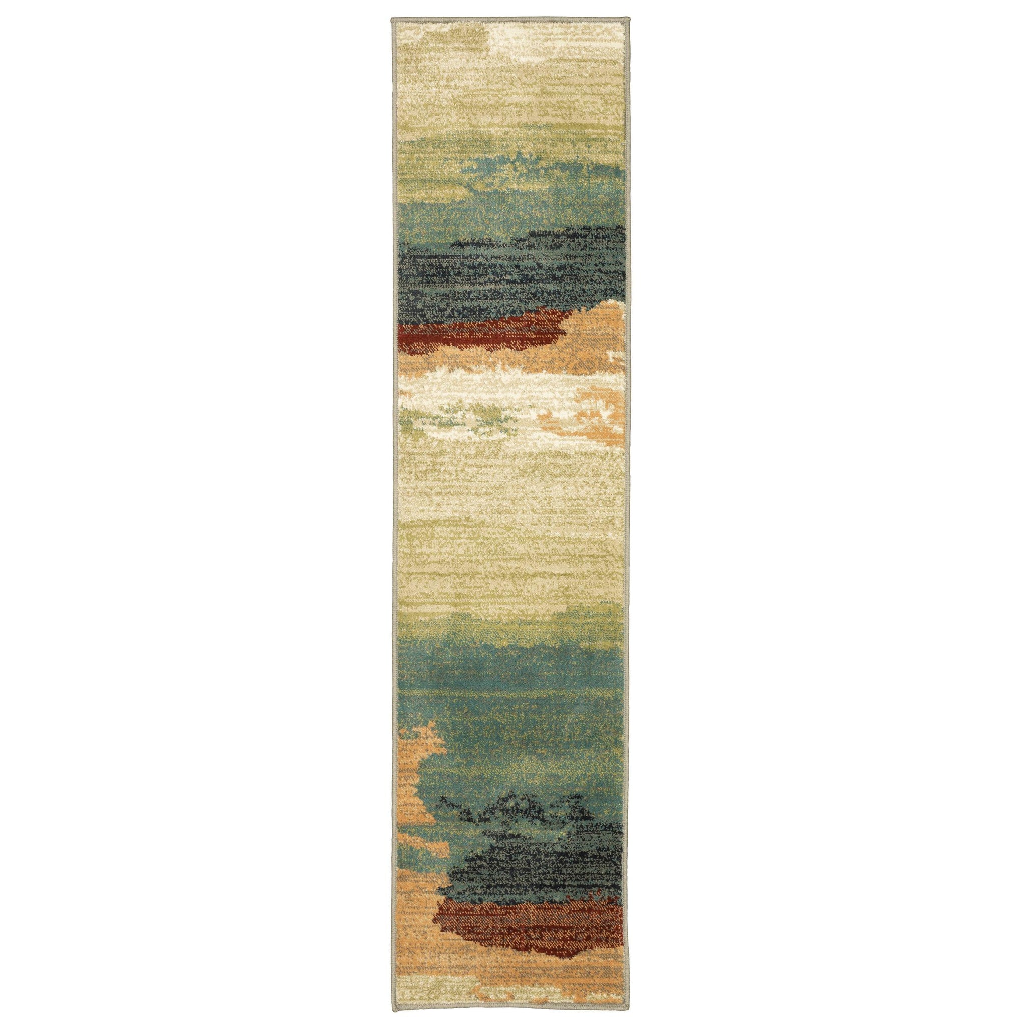 2’ x 8’ Modern Abstract Indoor Runner Rug