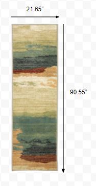 2’ x 8’ Modern Abstract Indoor Runner Rug