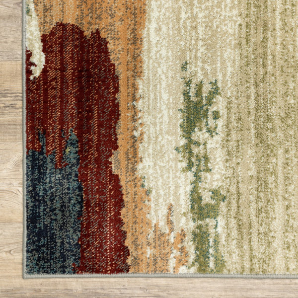 2’ x 8’ Modern Abstract Indoor Runner Rug