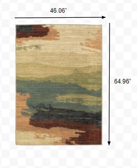 4’ x 6’ Modern Abstract Indoor Area Rug