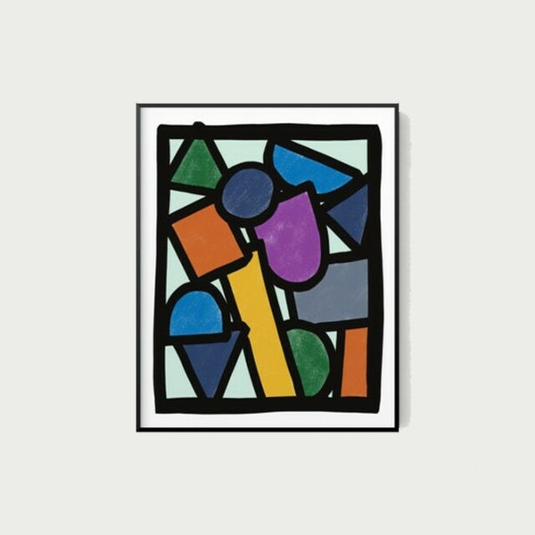 5" x 7" Contemporary Elementary Abstract Wall Art