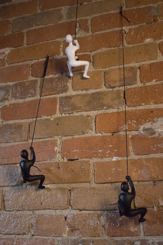 Unique Climbing Man Wall Art in White