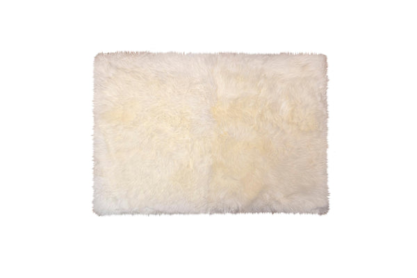 2' x 5' Natural Rectangular Sheepskin Area Rug