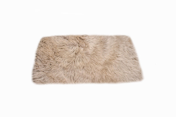 2' x 5' Taupe Natural Rectangular Sheepskin Area Rug