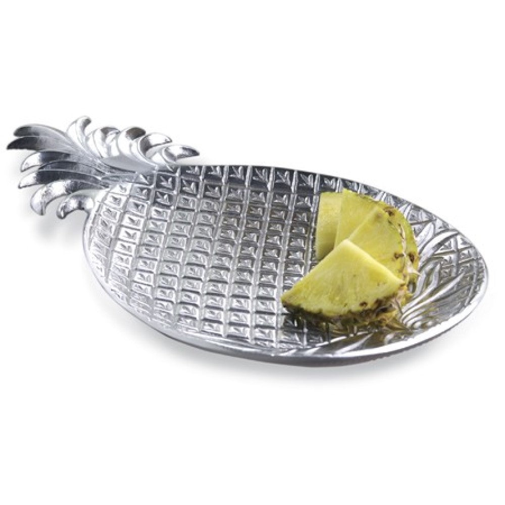 Silver Tropical Pineapple Shaped Serving Platter