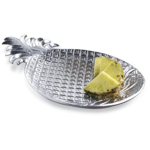 Silver Tropical Pineapple Shaped Serving Platter