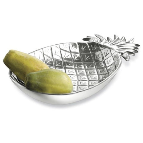 Silver Tropical Pineapple Shaped Serving Bowl