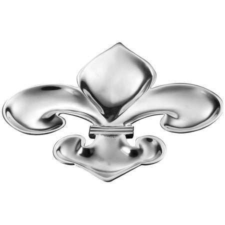 Shiny Silver Fleur de Lis Serving Dish