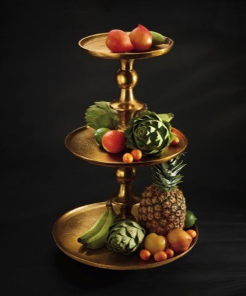 Gold Decorative Three Tier Stand