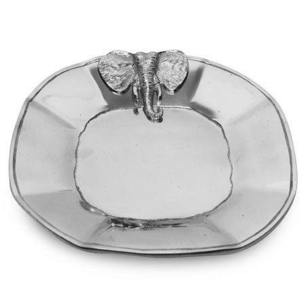 Shiny Silver Elephant Serving Tray