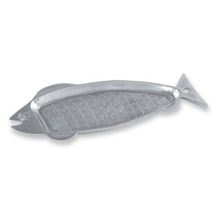 Fun Fish Shaped Silver Embellished Serving Tray