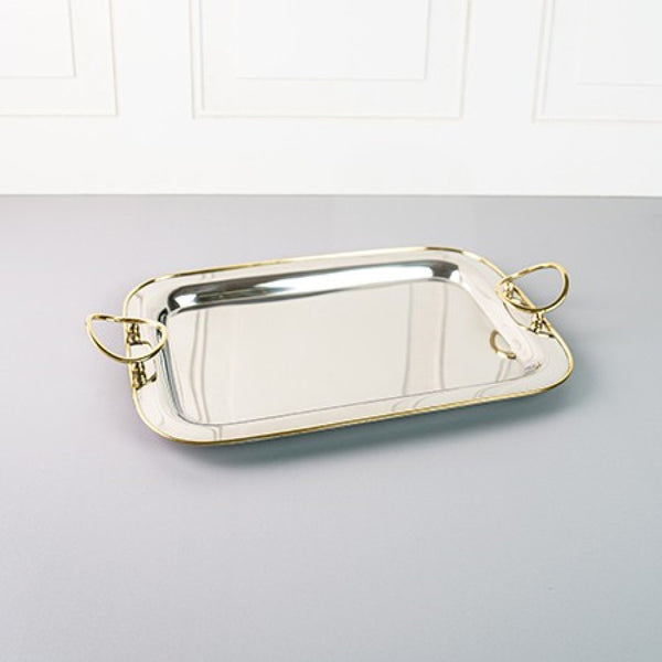 Retro Modern Gold Bordered Tray