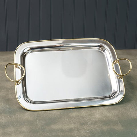 Retro Modern Gold Bordered Tray