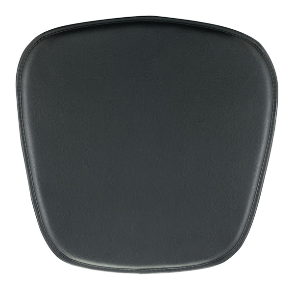 Black Faux Leather Cushion Chair Pad