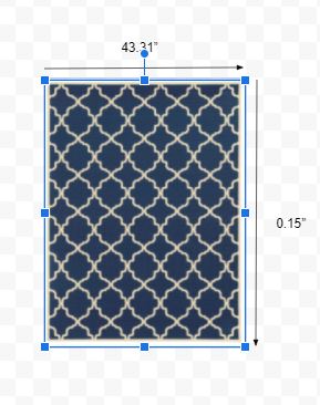 4’x6’ Blue and Ivory Trellis Indoor Outdoor Area Rug