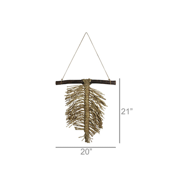 Seagrass and Acacia Leaf Wall Hanging