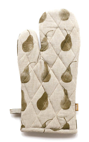 Set of Two Olive Green Tea Towels with Matching Oven Gloves