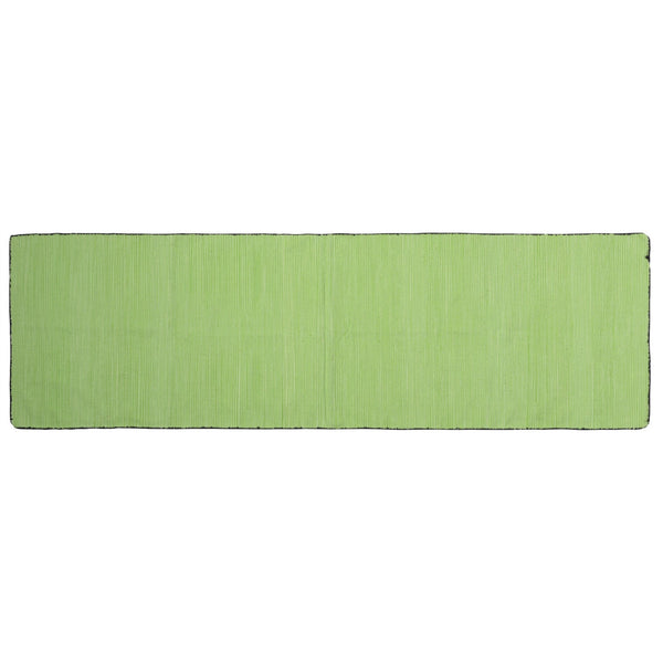 3' X 8' Apple Green Soft Stripes Runner Rug