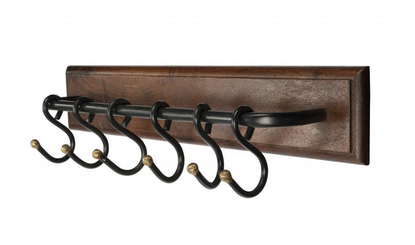 Glendo Iron &amp; Wood Wall Rack