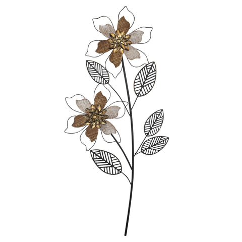 Metal Wire Flower Wall Decor Piece