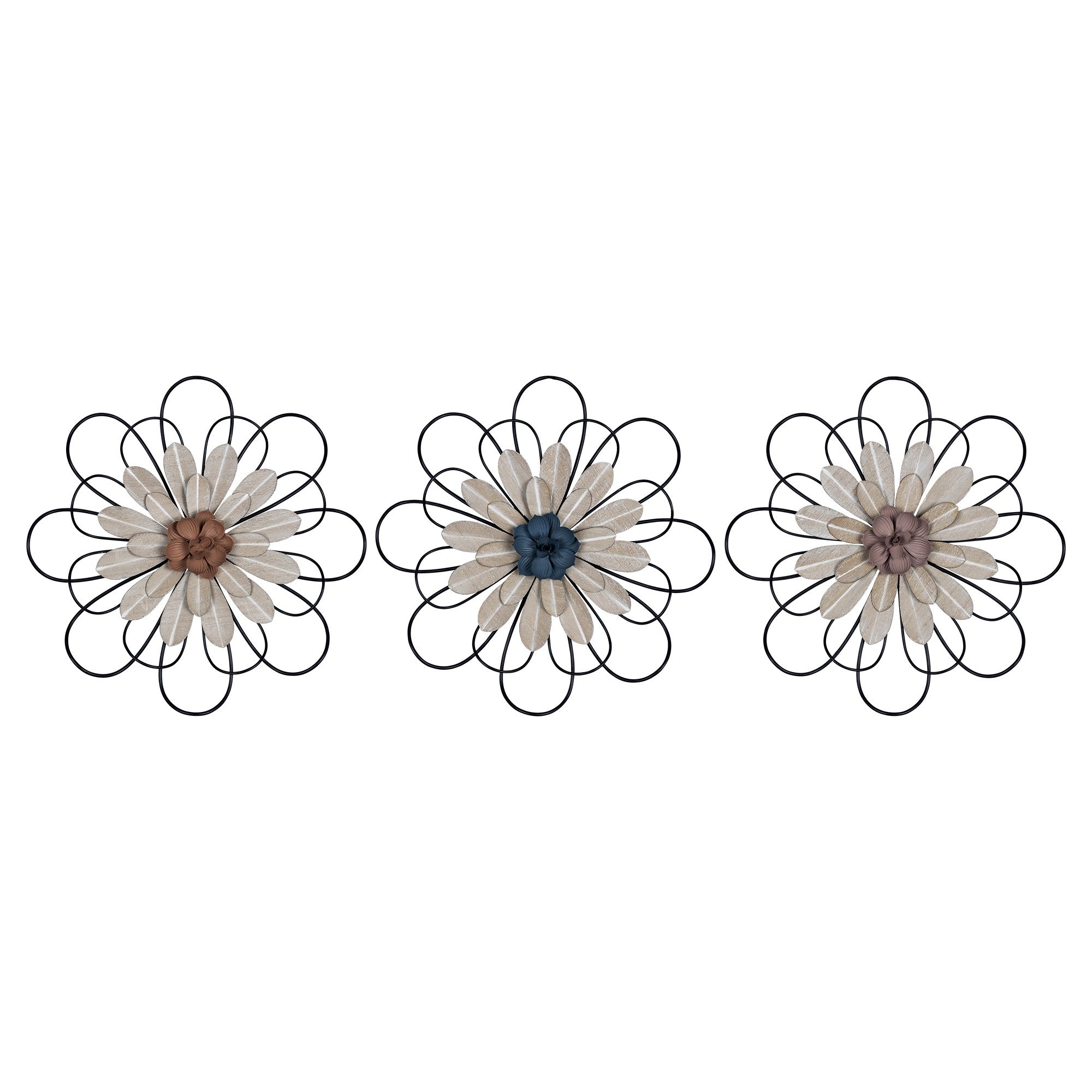 Black Metal Floral Wall Decor