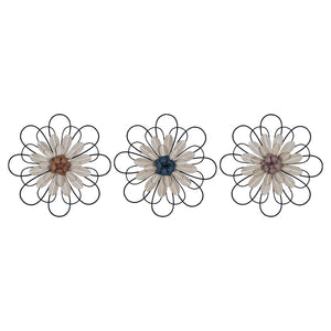 Black Metal Floral Wall Decor