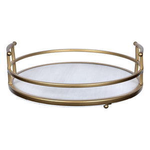 Farmhouse Style Gold Decorative Tray