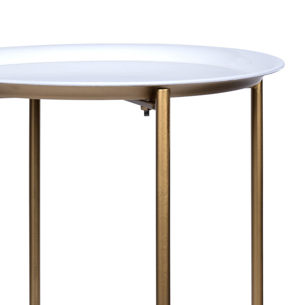 Modern Metal Tray Top End Table