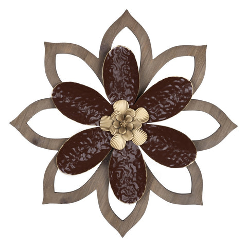 Maroon Layered Floral Wall Decor