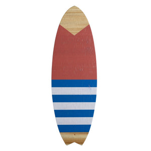 Mini Striped Surfboard Wall Decor