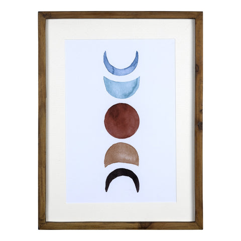 Contemporary Abstract Moon Wall Frame Decor