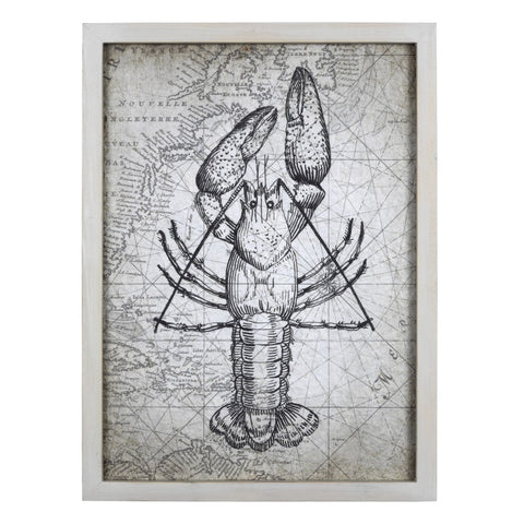 Framed Vintage Lobster Wall Art