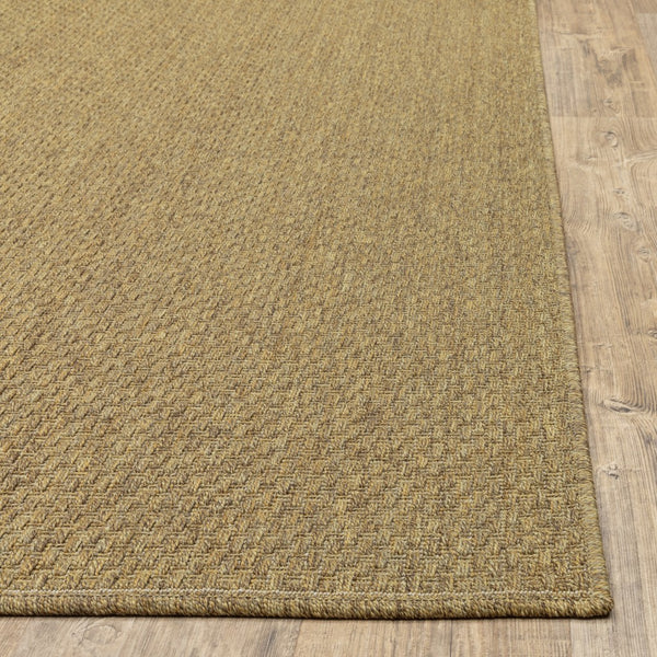 2’x8’ Solid Tan Indoor Outdoor Runner Rug