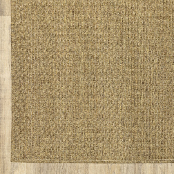 2’x8’ Solid Tan Indoor Outdoor Runner Rug