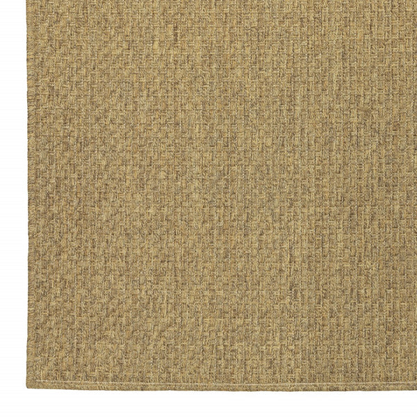 2’x8’ Solid Tan Indoor Outdoor Runner Rug