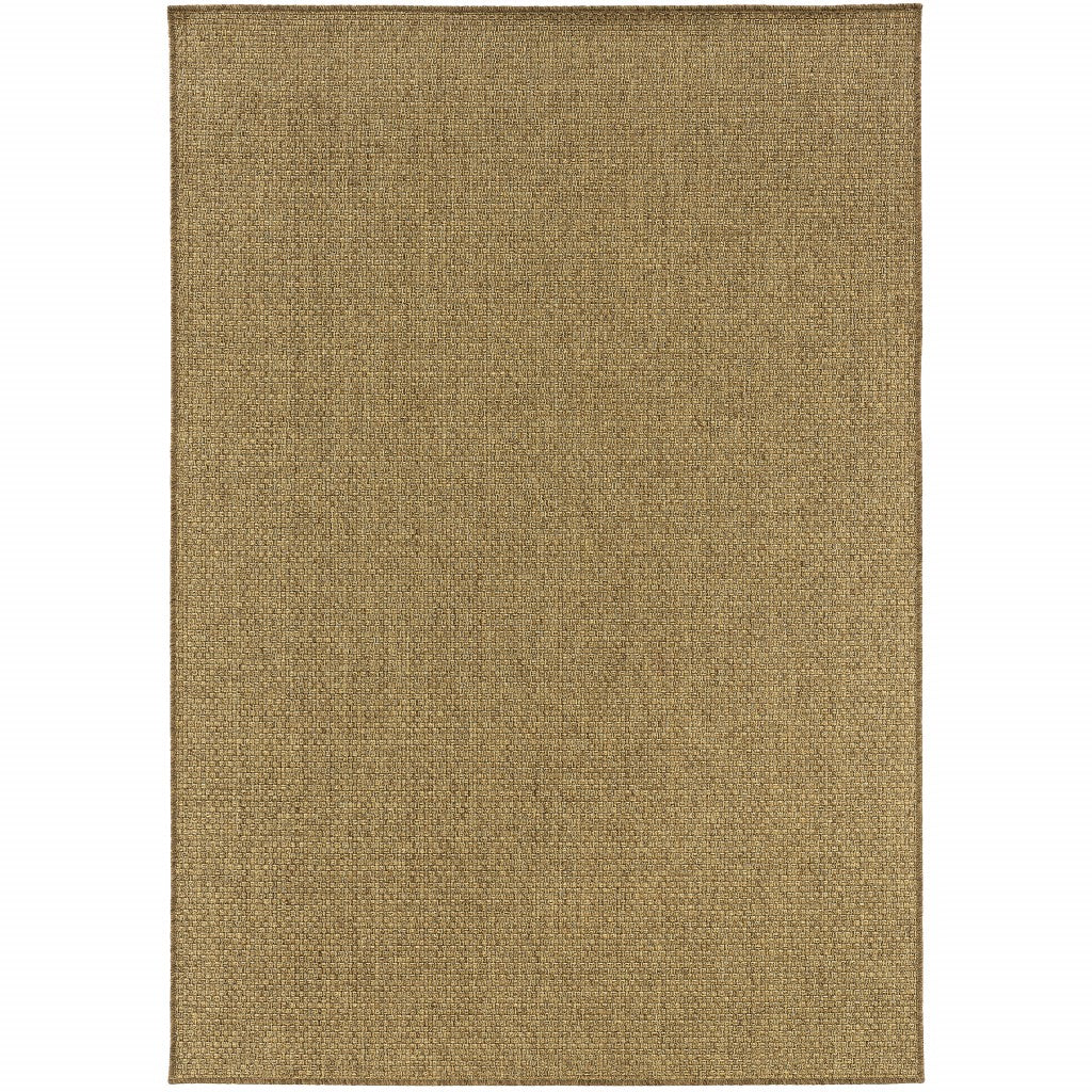 5’x8’ Solid Tan Indoor Outdoor Area Rug