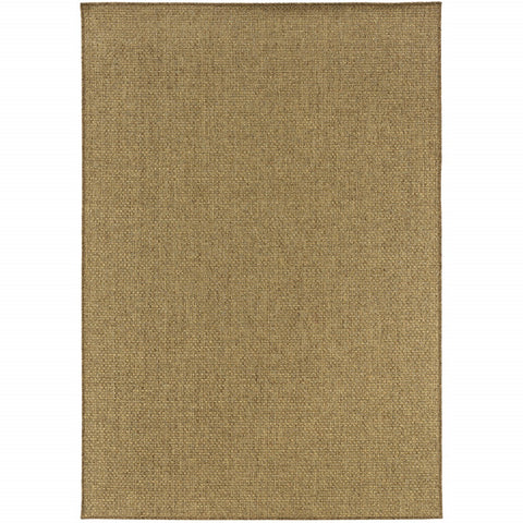 7’x10’ Solid Tan Indoor Outdoor Area Rug