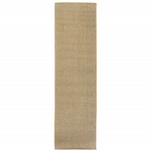 2’x8’ Solid Sand Beige Indoor Outdoor Runner Rug