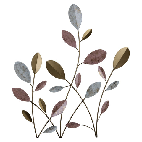 Muted Metal Botanical Stem Wall Decor