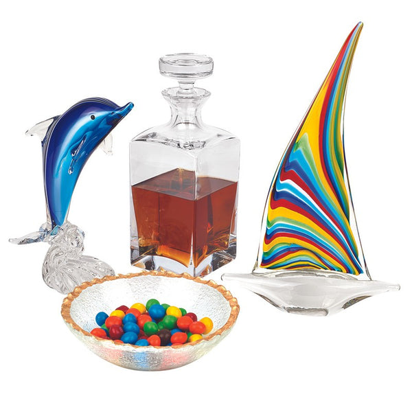 European Mouth Blown Lead Free Crystal Liquor Decanter