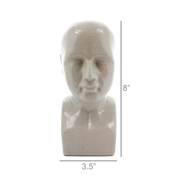 White Ceramic Bust Sculpture