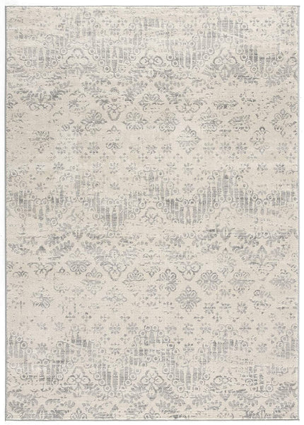 2’ x 13’ Ivory Distressed Ikat Pattern Runner Rug