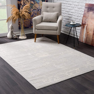 2’ x 6’ Modern Gray Distressed Area Rug