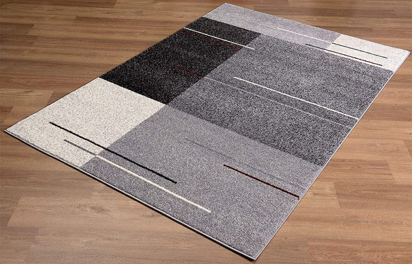 5’ x 8’ Gray Modern Geometric Area Rug